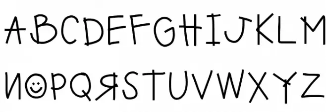 HomegirlKiddoPrint Font Litere mari