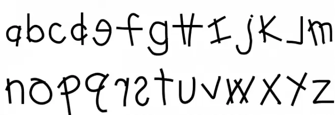 HomegirlKiddoPrint Font LOWERCASE