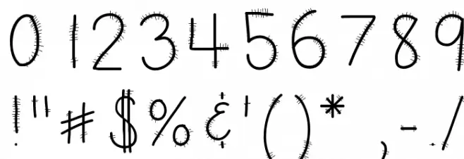 HomegirlKneedStitches Font OTHER CHARS