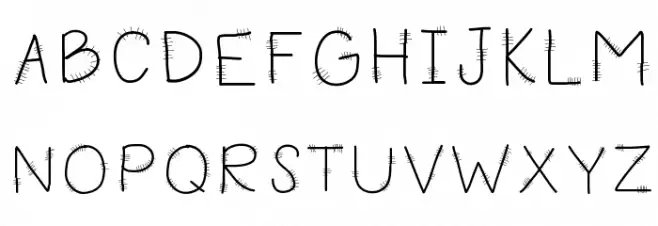 HomegirlKneedStitches Шрифта ВЕРХНИЙ