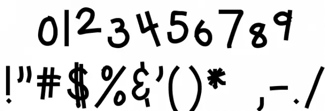 HomegirlLeveledReader Font OTHER CHARS