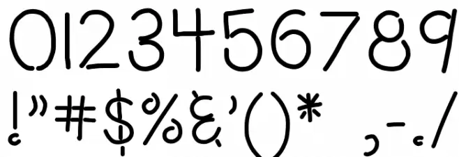 HomegirlOpenMinded Font OTHER CHARS