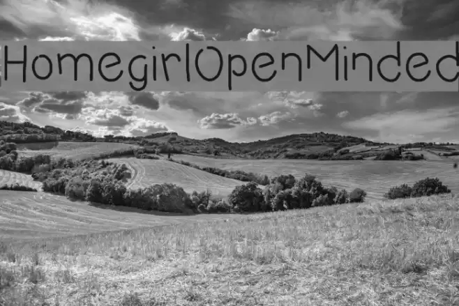 HomegirlOpenMinded Font examples