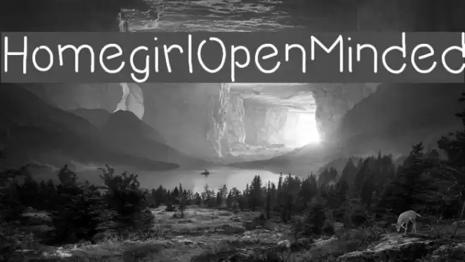 HomegirlOpenMinded Font examples