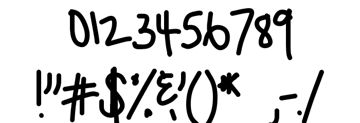 HomegirlQuickNote Font OTHER CHARS