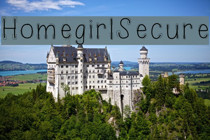 HomegirlSecure Font examples