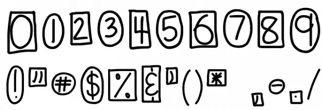 HomegirlShapeUp Font OTHER CHARS