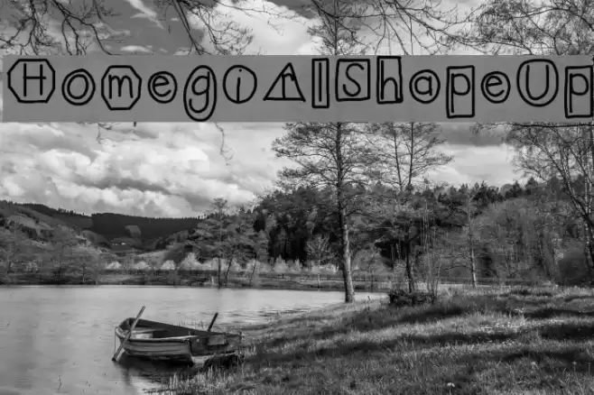 HomegirlShapeUp Font examples