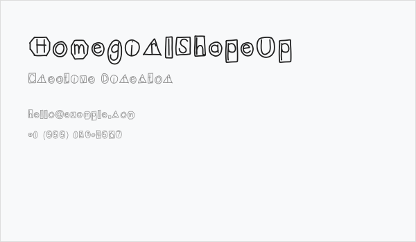 HomegirlShapeUp Business Card