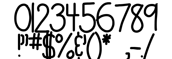 HomegirlSharpie Font OTHER CHARS