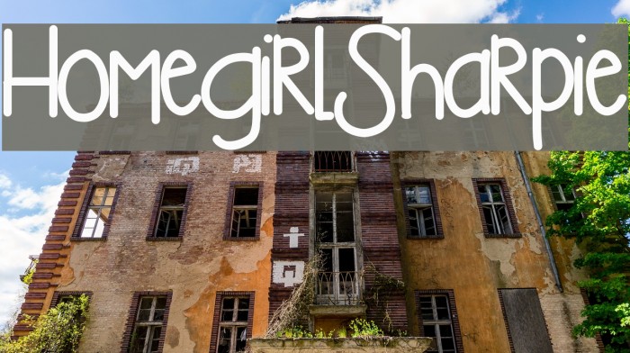 HomegirlSharpie Font examples