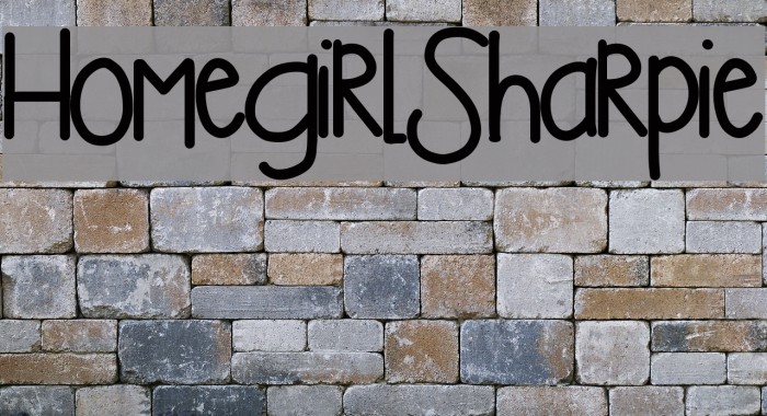 HomegirlSharpie Font examples
