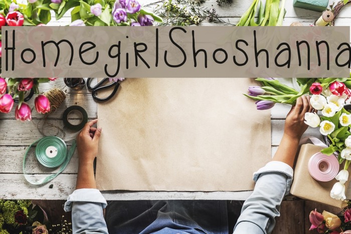 HomegirlShoshanna Font examples