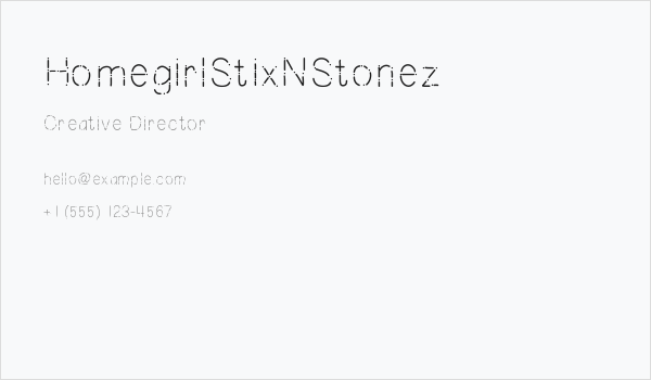 HomegirlStixNStonez Business Card