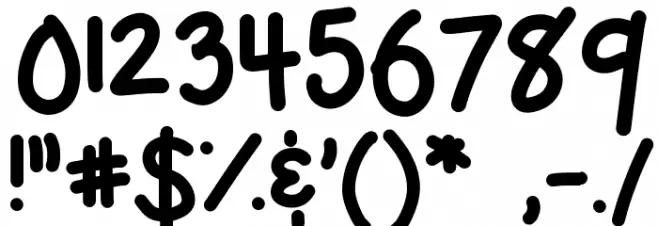 HomegirlStuffed Font OTHER CHARS