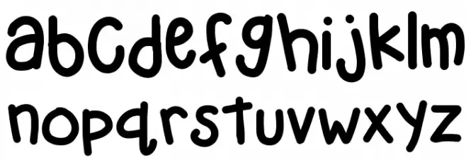 HomegirlStuffed フォント 小文字