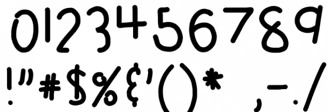 HomegirlUnfinished Font OTHER CHARS