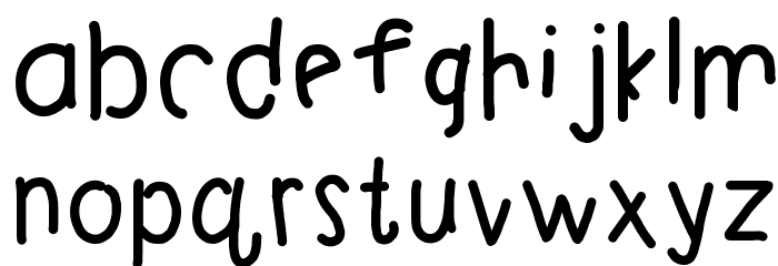 HomegirlUnfinished Font LOWERCASE