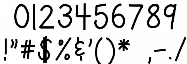 HomegirlWroteIt Font OTHER CHARS