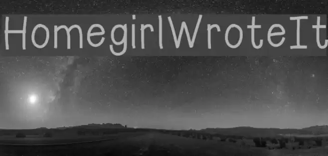 HomegirlWroteIt Font examples