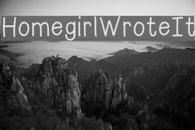 HomegirlWroteIt Font examples