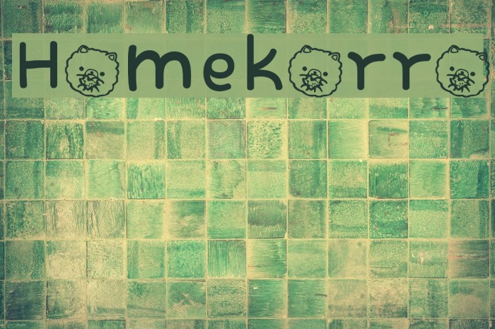 Homekorro Font examples