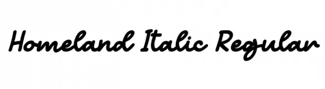 Homeland Italic Regular फ़ॉन्ट