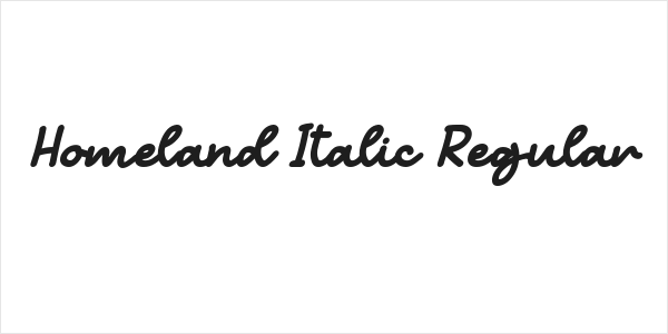 Homeland Italic Regular Logo