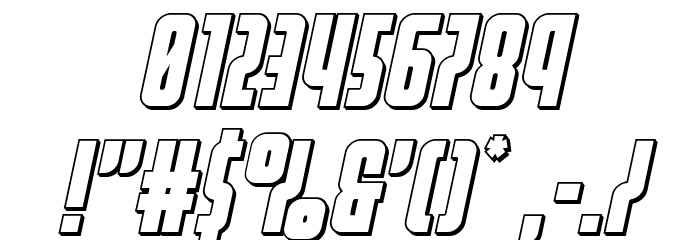 Homelander 3D Italic Font OTHER CHARS