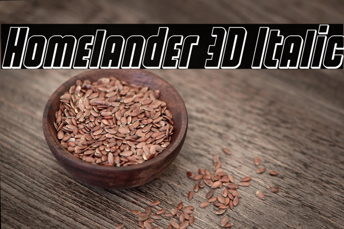Homelander 3D Italic Example 1