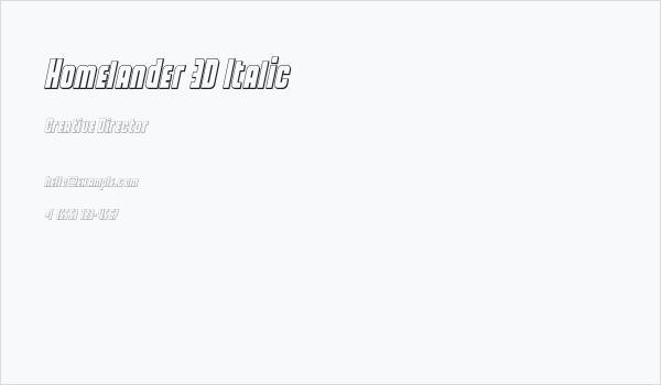 Homelander 3D Italic Business Card