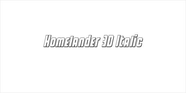 Homelander 3D Italic Logo