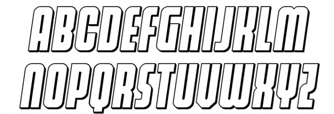 Homelander 3D Semi-Italic Schriftart Groß