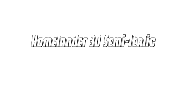 Homelander 3D Semi-Italic Logo