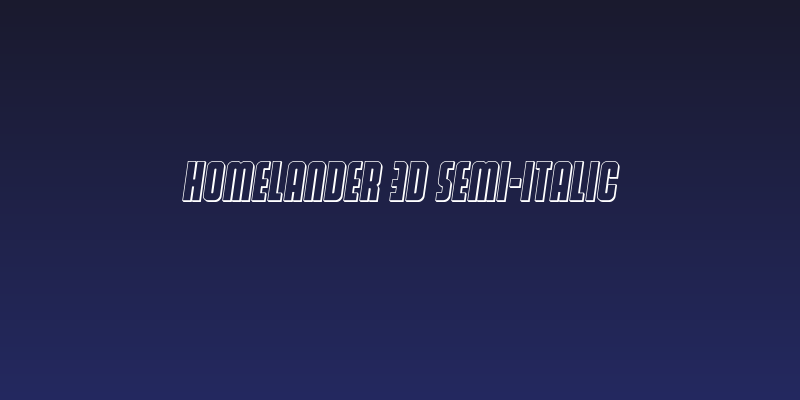 Homelander 3D Semi-Italic Social Header