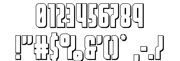Homelander 3D Font OTHER CHARS