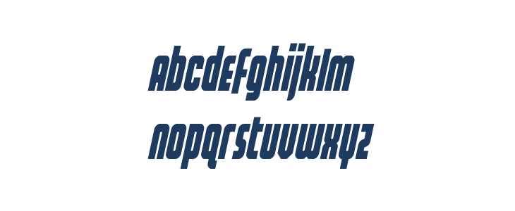 Homelander Condensed Italic Lowercase