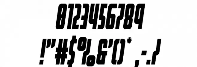 Homelander Condensed Semi-Ital Font OTHER CHARS