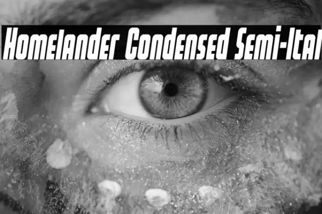 Homelander Condensed Semi-Ital Font examples