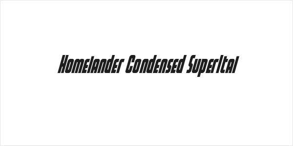 Homelander Condensed SuperItal Logo