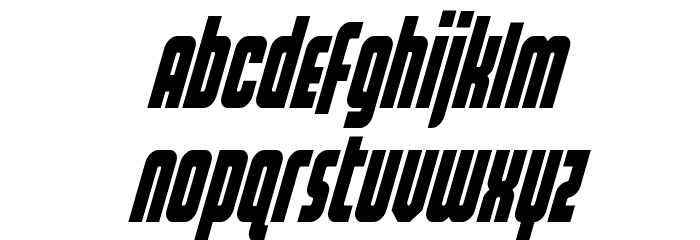 Homelander Condensed SuperItal Font LOWERCASE