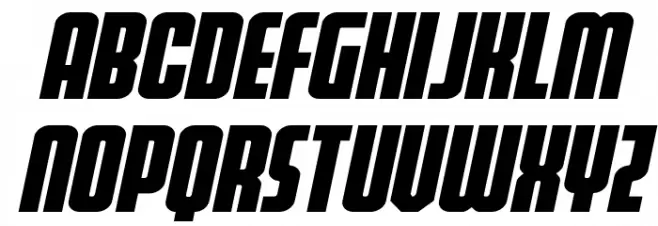 Homelander Expanded Italic Schriftart Groß