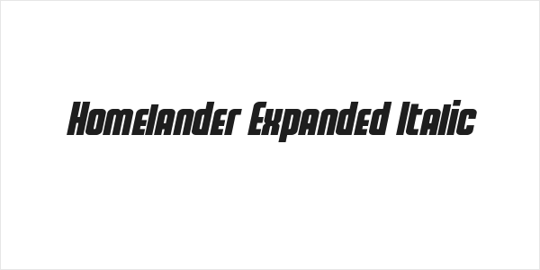 Homelander Expanded Italic Logo