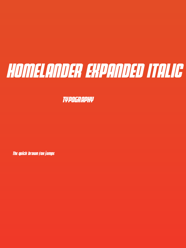 Homelander Expanded Italic Poster