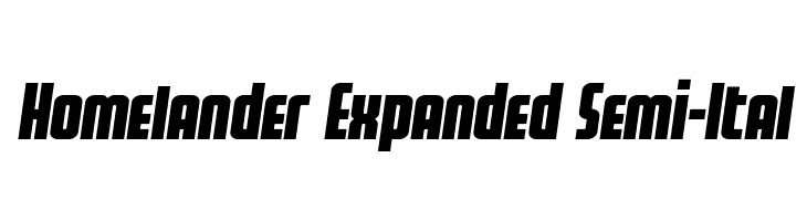 Homelander Expanded Semi-Ital  les polices de caractères gratuit tlcharger