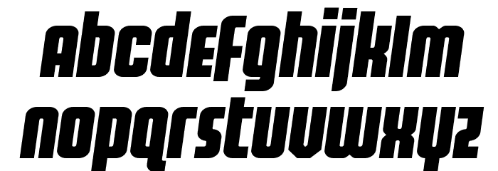 Homelander Expanded Semi-Ital Font LOWERCASE