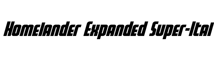 Homelander Expanded Super-Ital  免费字体下载