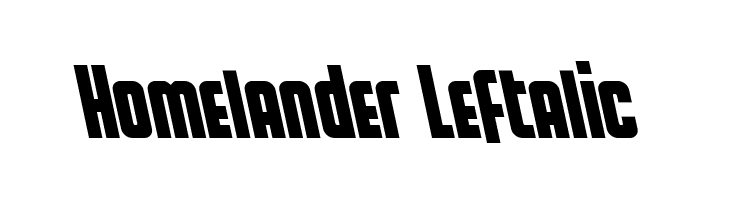 Homelander Leftalic  नि: शुल्क फ़ॉन्ट्स डाउनलोड