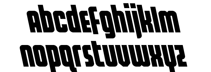 Homelander Leftalic Font LOWERCASE