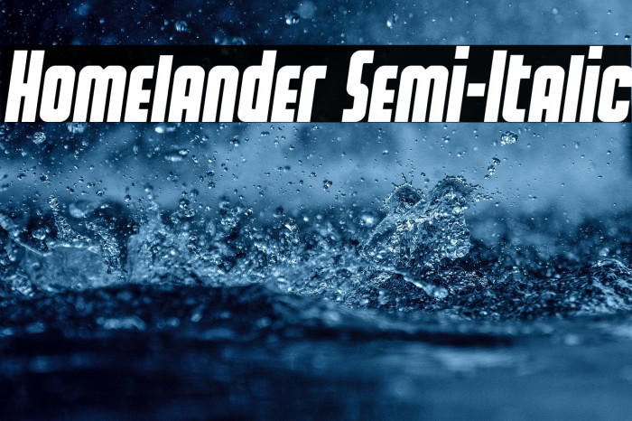 Homelander Semi-Italic Example 1